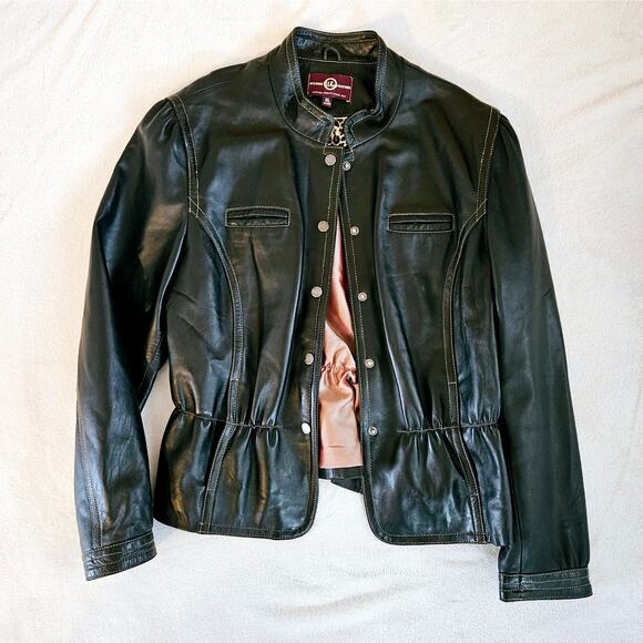 Wilson's Leather Jacket, Women's size XL, black, genuine, fitted - Picture 1 of 10